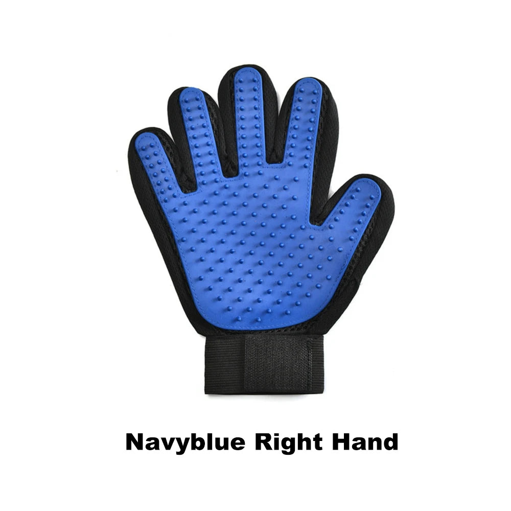 Cute Suede Silicone Cat Dog Pet Deshedding Brush Glove for Animal Wool Combing Cats Pet Hair Glove Pet Grooming Glove GL0001
