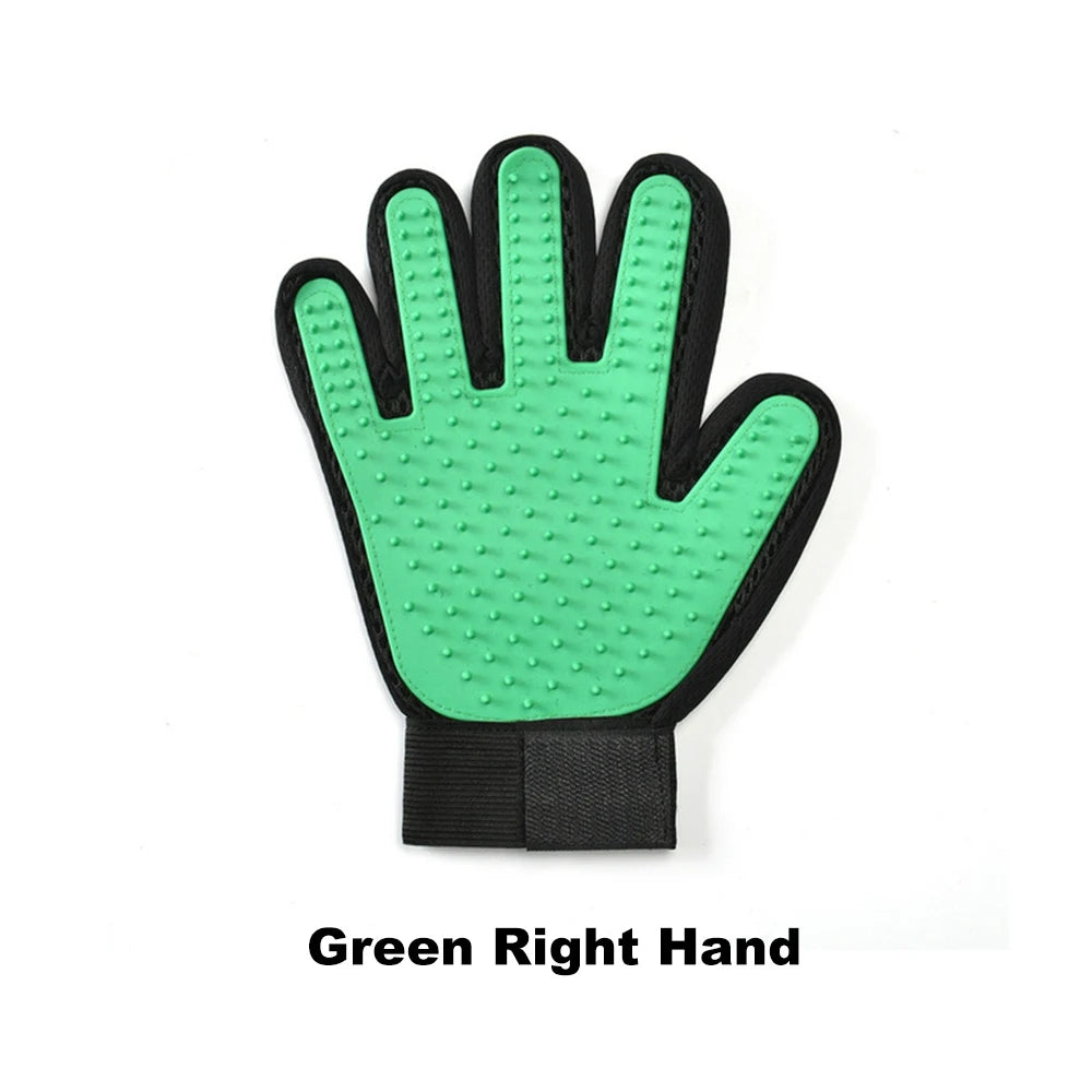 Cute Suede Silicone Cat Dog Pet Deshedding Brush Glove for Animal Wool Combing Cats Pet Hair Glove Pet Grooming Glove GL0001