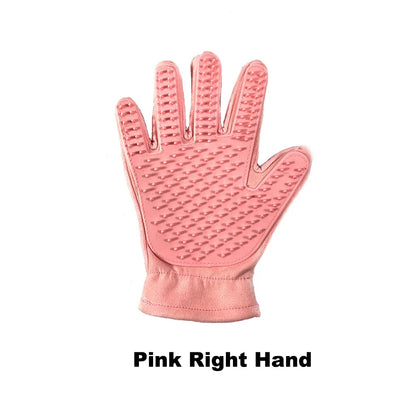 Cute Suede Silicone Cat Dog Pet Deshedding Brush Glove for Animal Wool Combing Cats Pet Hair Glove Pet Grooming Glove GL0001