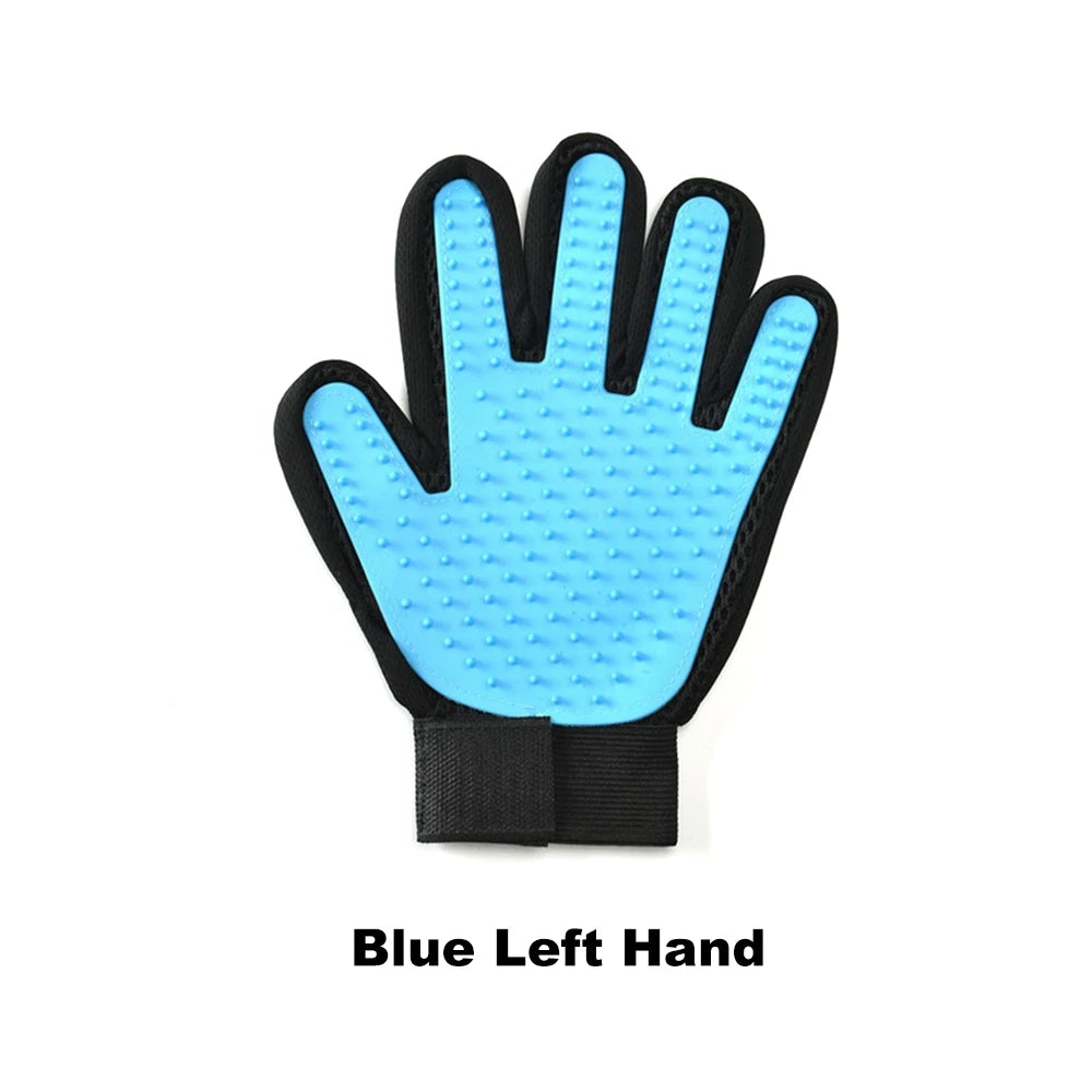Cute Suede Silicone Cat Dog Pet Deshedding Brush Glove for Animal Wool Combing Cats Pet Hair Glove Pet Grooming Glove GL0001