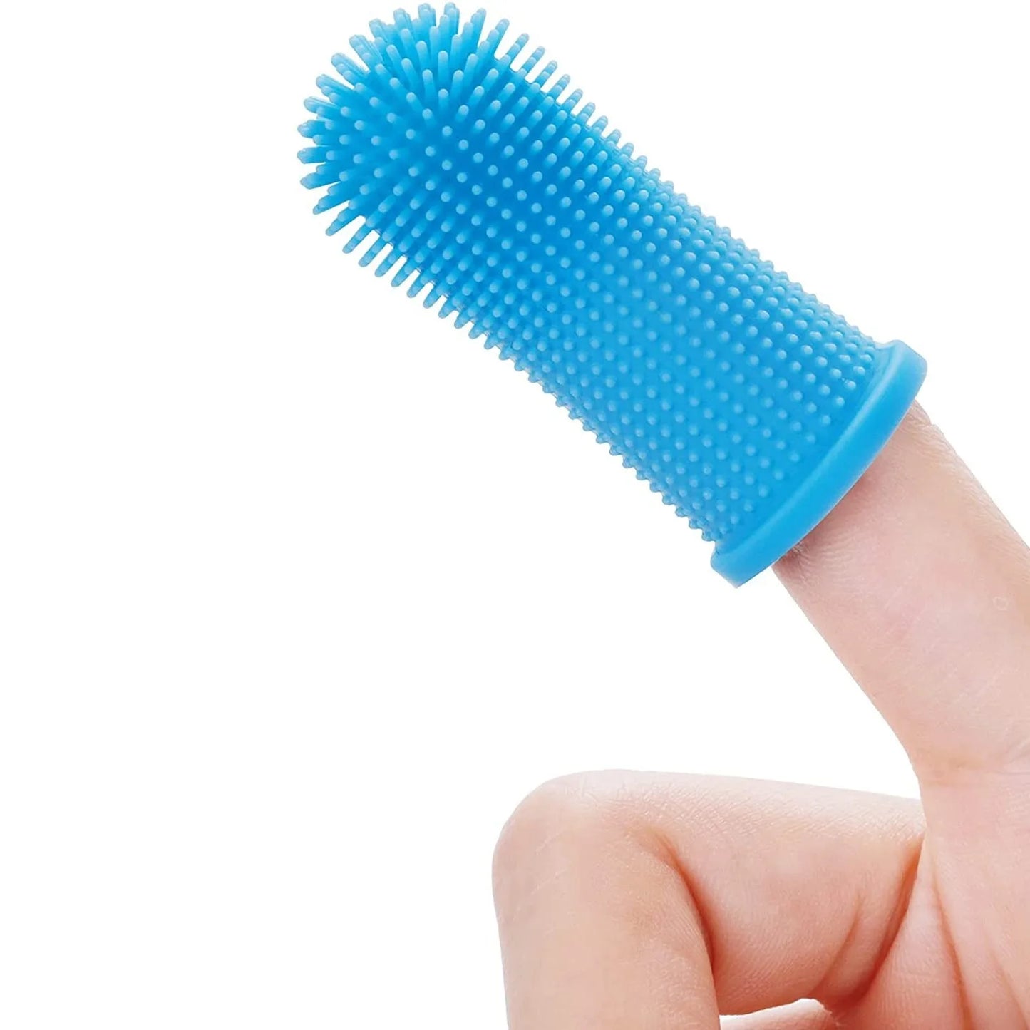 Pet Soft Rubber Toothbrush Cleans Teeth Oral Cleaning Cat and Dog Finger Toothbrush Anti-Cavity Tool (Random Color)