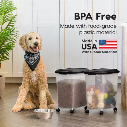 IRIS Airtight Pet Food Storage Containers